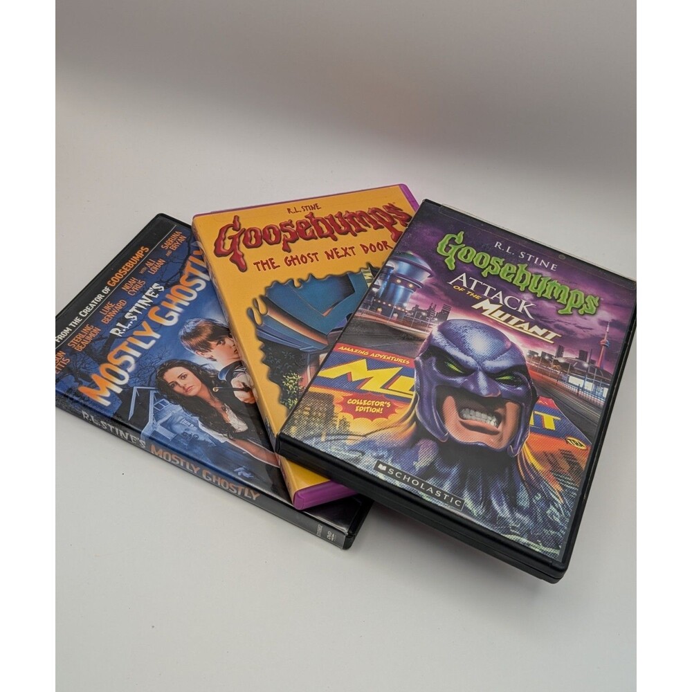 R.L. Stine Goosebumps DVD Lot of 3 Attack of the Mutant Ghost Next Door Mostly